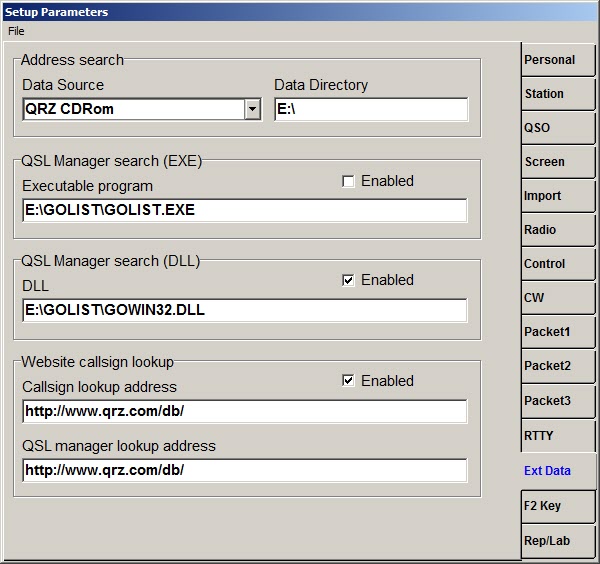 Ext data preferences